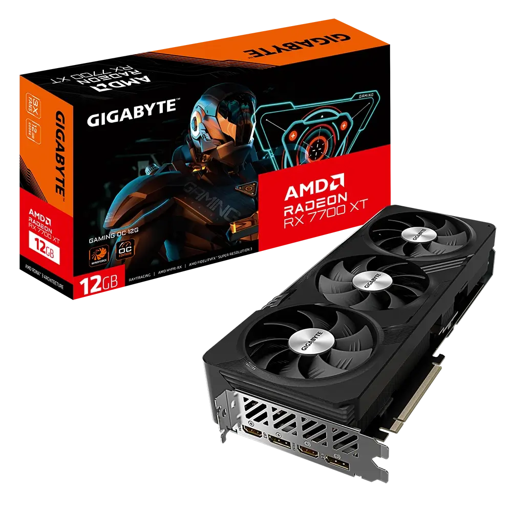 GIGABYTE RX 7700 XT GAMING OC 12GB GDDR6 - Graphics Card GIGABYTE RX 7700 XT GAMING OC 12GB GDDR6 - Graphics Card